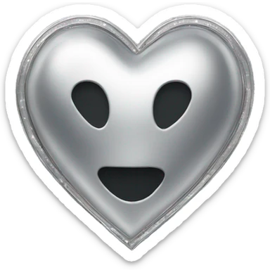 platinum heart shape saturn sticker