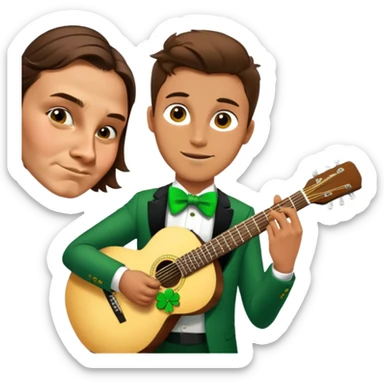 Leprechaun Guitarist sticker