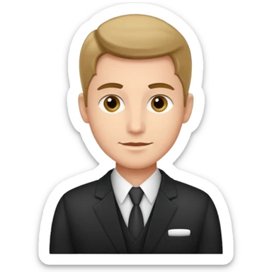 Je veux un réceptionniste d"hotel élégant masculin sticker