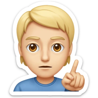 pointing with squint eyes  sticker