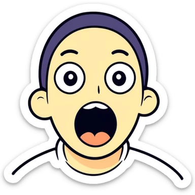 Shocked person sticker