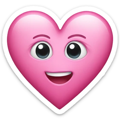 A pink heart with i love you in it sticker