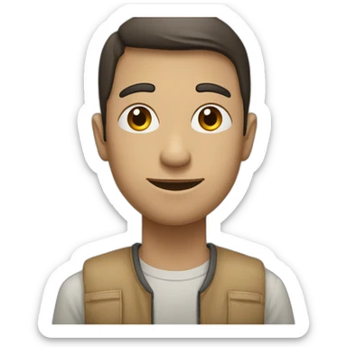 Personne qui lève la main devant lui vue de profil sticker