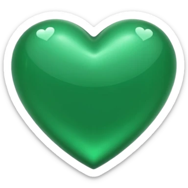 Emerald green heart emoji sticker