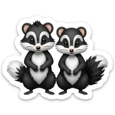 2 skunks  sticker