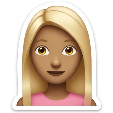 girl with straight hairs sticker