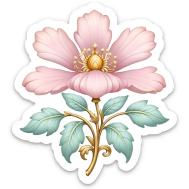 rococo flower  sticker