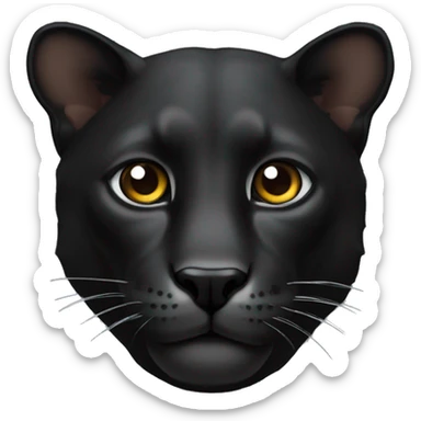 Animal pantera negra con ojos castanos sticker