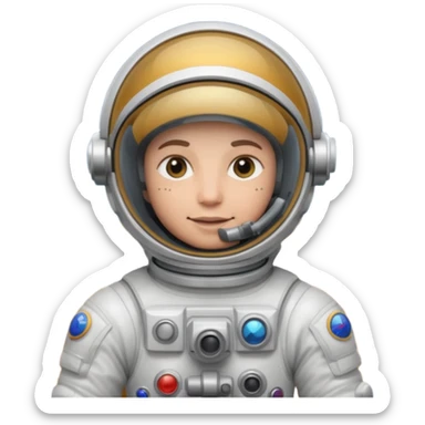 Make a astronaut with a raygun sticker
