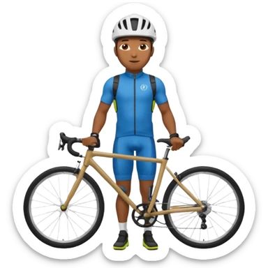 Urban Bike Courier black man  sticker
