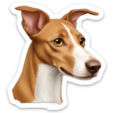 brown podenco andaluz sticker
