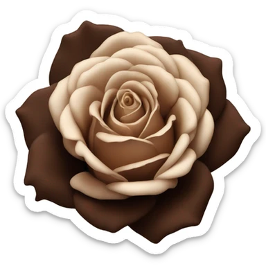 Brown rose sticker
