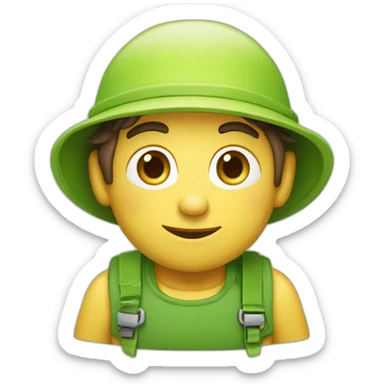 Plombier avec grenouille sticker