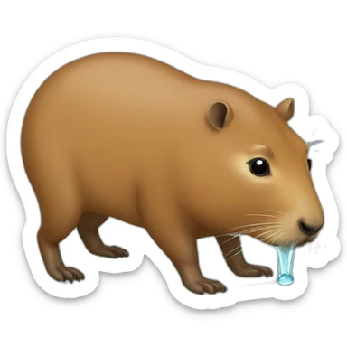 capybara pissing sticker