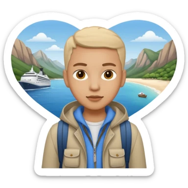 Traveler character with Casual but neat travel outfit sticker