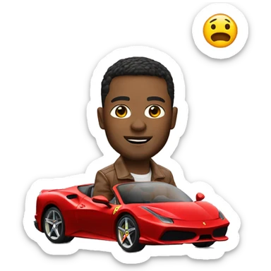 My Memoji driving a Ferrari  sticker
