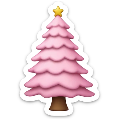 Light Pink Christmas tree  sticker