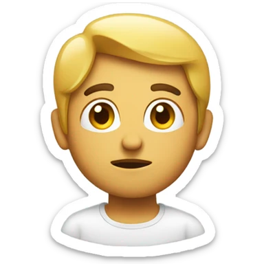 Emoji turned to the side with a side eye looking back sticker