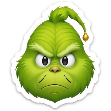 grinch face emoji sticker