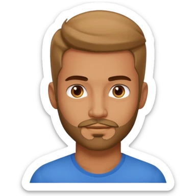 Hot looking guy with a bit of facial hair sticker