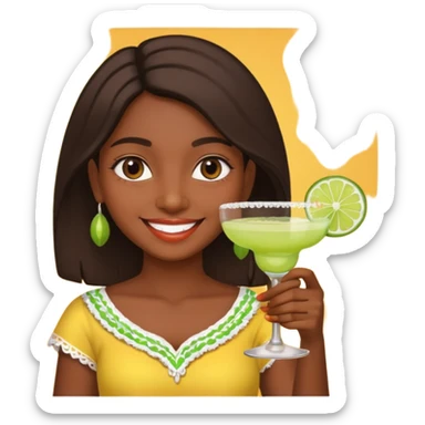 Indian girl with margarita  sticker
