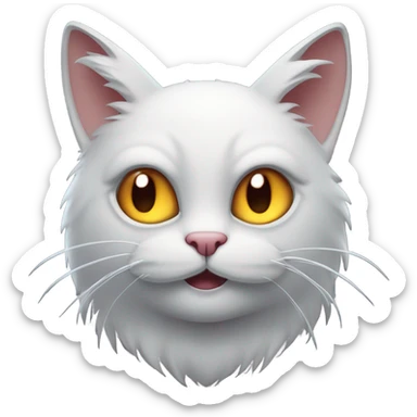 Evil Larry cat looking freaky and mischievous  sticker