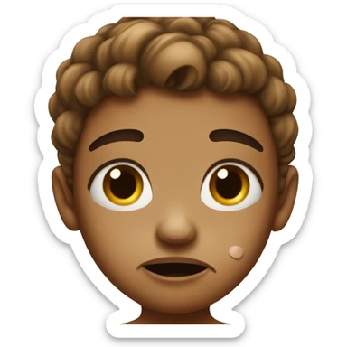 scared with birthmark sticker