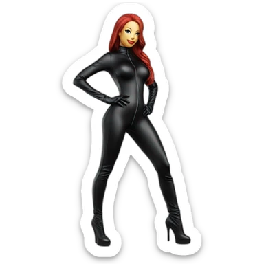 Bianca Beauchamp hyperréalisme in catsuit full body sticker