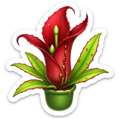  planta carnivora con sangre sticker