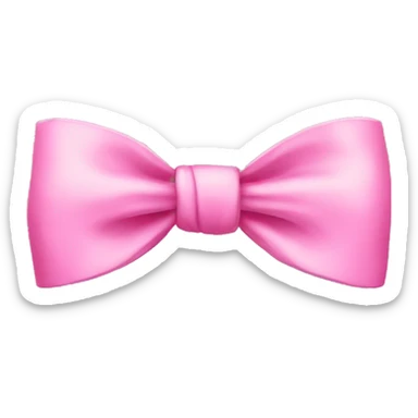 Pink bow sticker