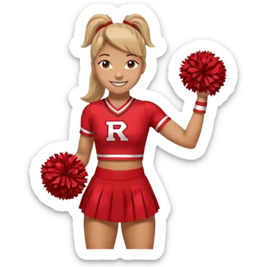 Rutgers full body Cheerleader sticker