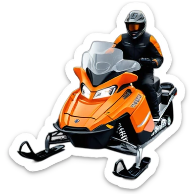 orange polaris Snowmobile sticker