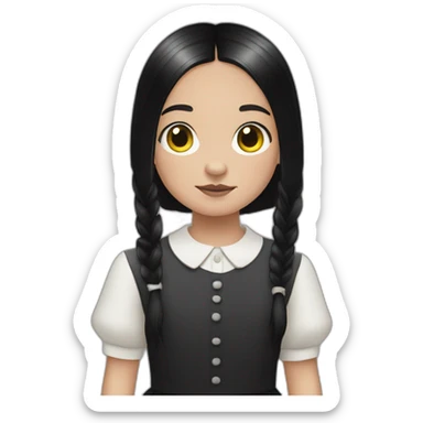 filipino child wednesday addams sticker