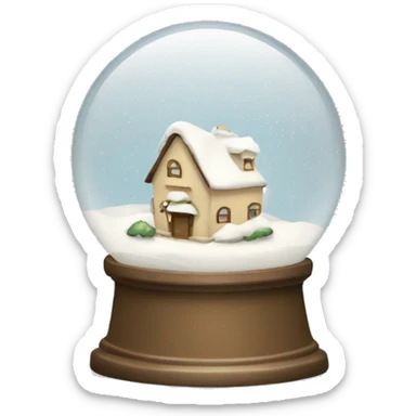 Beige snow globe sticker