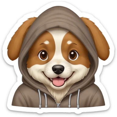 Dog wit hoodie  sticker