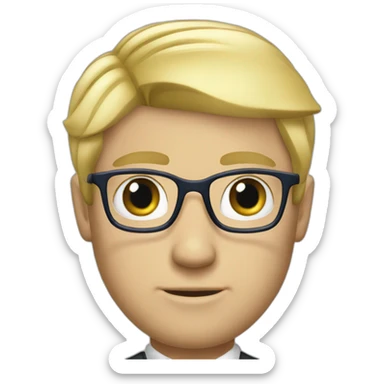 blond men lawyer blue eyes sticker