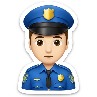 fancy police officer sticker