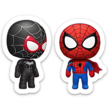 hello kitty and spiderman sticker