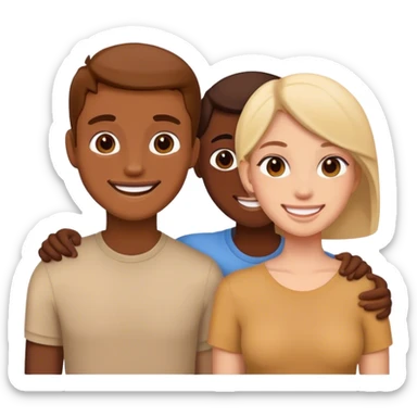 Three friends  sticker