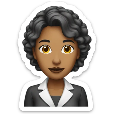 corporate woman being connfused sticker