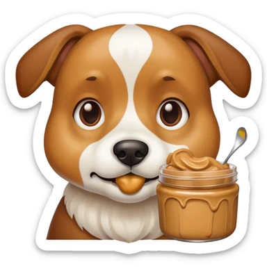 peanut butter dog sticker
