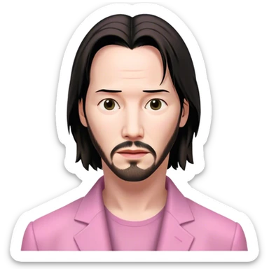 Keanu Reeves Neo Matrix pink sticker