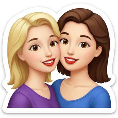 Kissing lesbian sticker