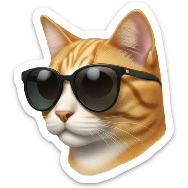 Cat with sunglasses sticker