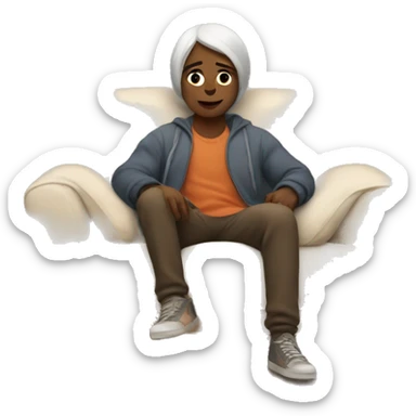 lounging in a cozy netflix series sticker