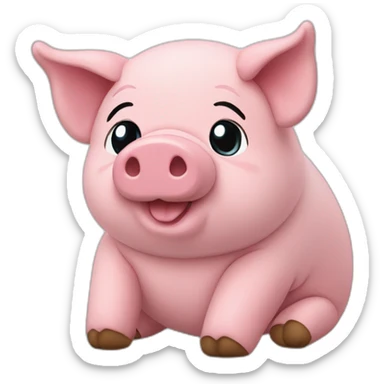 Ty-tulip-stuffed-pig-toy-slouching-sitting-plush-fluffy sticker