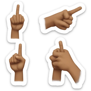 Actual finger guns sticker