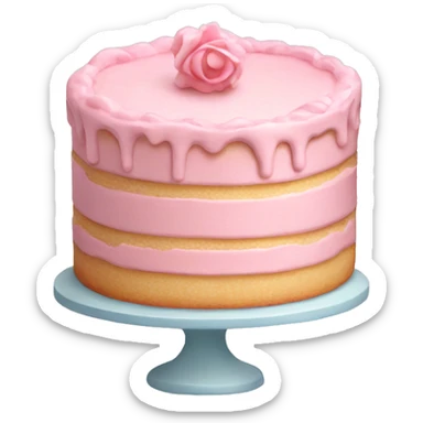 pastel pink cake sticker