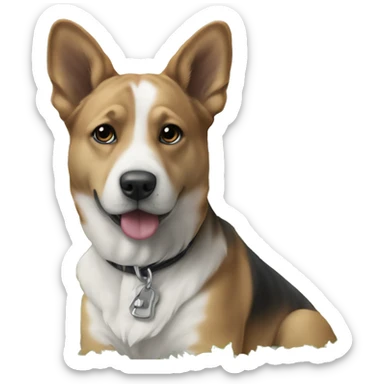 dog in a beautiful park ￼￼ sticker