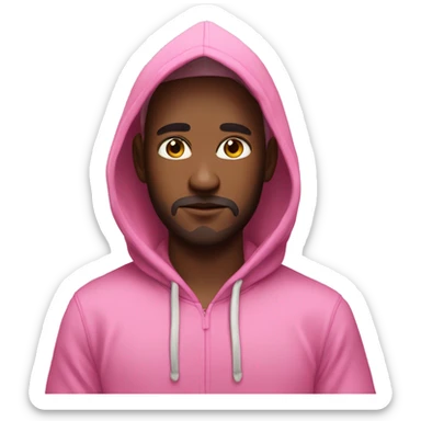 leon with a hoodie pink sticker